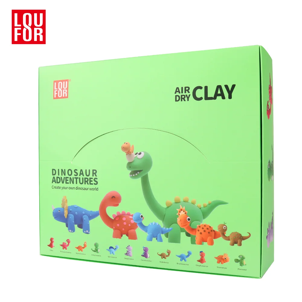Dinosaur Adventures Loufor air dry clay kit